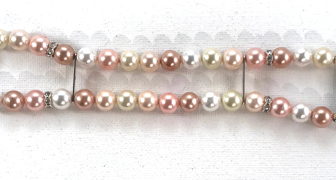 Floral and White Shell Pearls Watch Band for Apple Watch