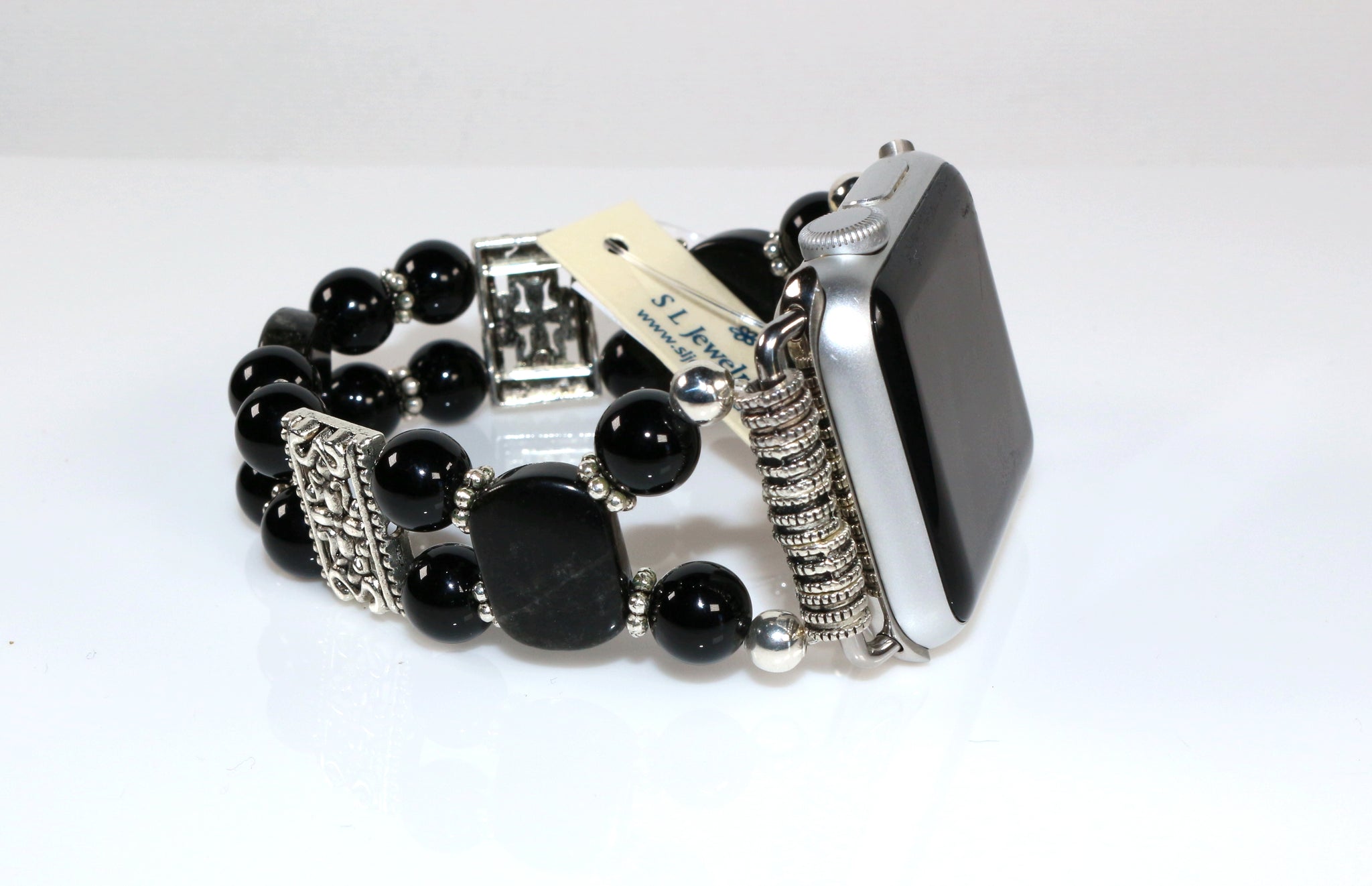 Black Onyx and Obsidian Watch band for Apple Watch