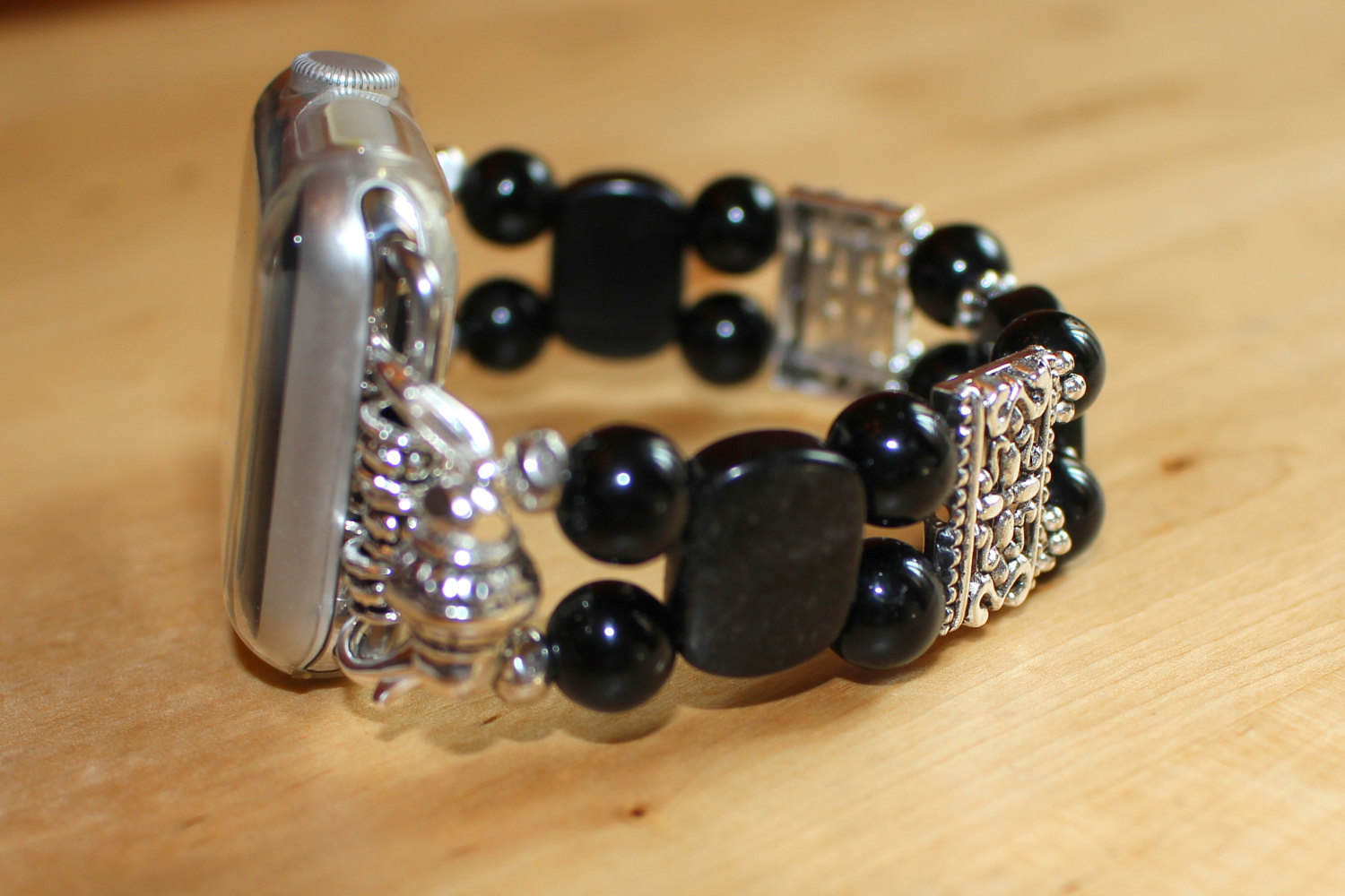 Black Onyx and Obsidian Watch band for Apple Watch