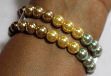 Load image into Gallery viewer, Watch Band for Apple Watch, Fall Color Pearl Bracelet, Brown Green Gold Yellow Pearls
