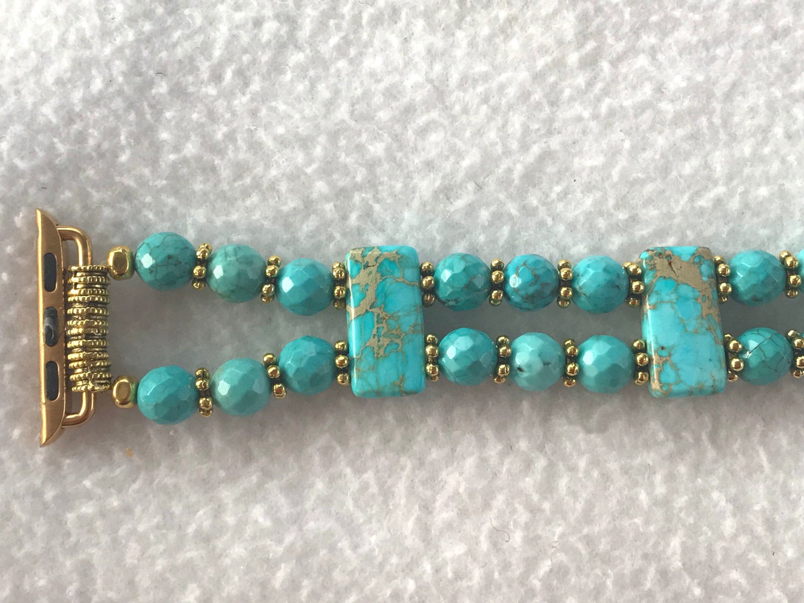 Watch Band for Apple Watch, Aqua Jasper and Turquoise