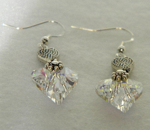 Dangle Earrings, Wild Heart Crystal Earrings